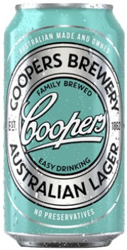 Coopers-Australian-Lager-Cans-24x375mL on sale