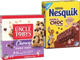 Nestl%26eacute%3B+Nesquik+Bar%2C+Uncle+Tobys+Muesli+Bars+5-6+Pack+or+Roll-Ups+6+Pack+Selected+Varieties
