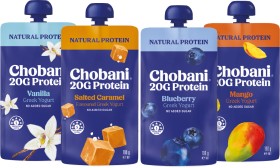 NEW+Chobani+Protein+Greek+Yogurt+Pouch+190g+Selected+Varieties