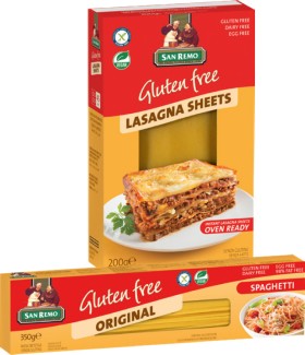 San+Remo+Gluten+Free+Pasta+200%E2%80%91350g+Selected+Varieties