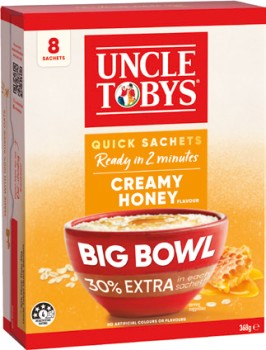 Uncle+Tobys+Big+Bowl+Oats+Quick+Sachets+8+Pack+Selected+Varieties