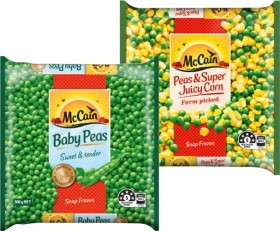 McCain-Baby-Peas-Peas-Corn-or-Mixed-Vegetables-500g on sale