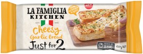 La-Famiglia-Kitchen-Just-for-2-Cheesy-Garlic-Bread-190g on sale
