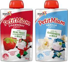Yoplait-Petit-Miam-Squeezie-Yoghurt-70g-Selected-Varieties on sale