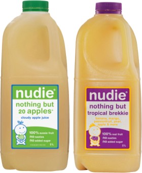 Nudie+Cloudy+Apple+or+Tropical+Brekkie+Juice+2+Litre