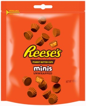 Reeseʼs-Peanut-Butter-Cups-Mini-120-150g-Selected-Varieties on sale