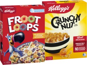 Kellogg%26rsquo%3Bs+Cereal+Crunchy+Nut+Corn+Flakes+640g%2C+Froot+Loops+460g+or+Sultana+Bran+700g