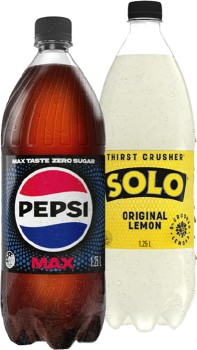 Pepsi+or+Solo+1.25+Litre+Selected+Varieties