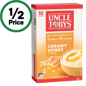 Uncle+Tobys+Oats+or+Protein+Oats+Sachets+280-350g+Pk+8-10