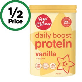 Keep-It-Cleaner-Daily-Boost-Protein-Powder-340g on sale