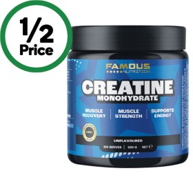 Famous-Nutrition-Unflavoured-Creatine-300g on sale