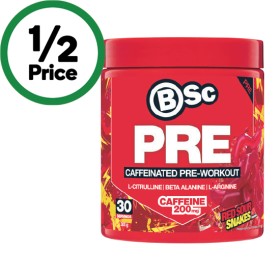 BSc-Caffeinated-Pre-Workout-300g on sale
