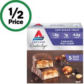 Atkins-Endulge-Caramel-Nut-Bars-Pk-5-x-34g on sale