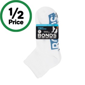 Bonds-Mens-Cushioned-14-Crew-Socks-Assorted-Pk-3 on sale