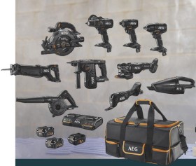 AEG-18V-Fusion-Limited-Edition-10-Piece-Combo-8Ah5Ah-Force-Kit on sale