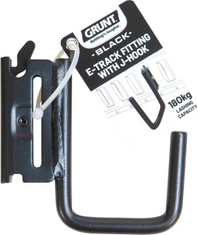 GRUNT+Black+E-Track+Fitting+W%2FJ+Hook+Black