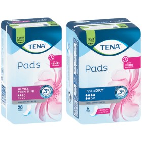 TENA-Incontinence-InstaDRY-Extra-Long-Pk-6-or-TENA-Mini-Pads-Pk-16 on sale