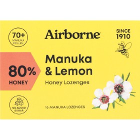 Airborne-Manuka-Lemon-Lozenges-Pk-16 on sale