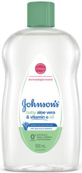 Johnson%26%23039%3Bs+Baby+Aloe+Vera+%26amp%3B+Vitamin+E+Oil+500mL