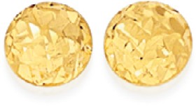 9ct-Gold-4mm-Diamond-cut-Button-Stud-Earrings on sale