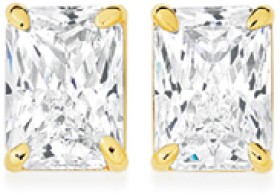 9ct-Gold-Cubic-Zirconia-Stud-Earrings on sale