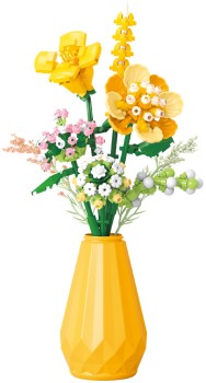 Flower-Love-Yellow-Vase-Bouquet-290pcs on sale