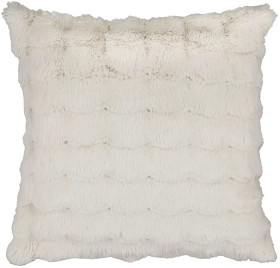 60cm+Wave+Faux+Fur+Cushion+-+Taupe