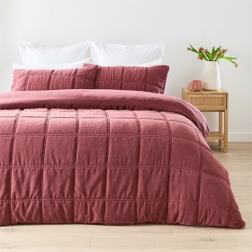 Chenille-Velvet-Quilt-Cover-Set-Super-King-Bed-Port on sale