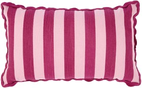 Stripe+Ric+Rac+Cushion+-+Berry