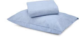Marle+Cotton+Flannelette+Sheet+Set+-+Single+Bed%2C+Blue
