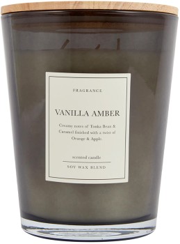 XL+Vanilla+Amber+Soy+Wax+Blend+Scented+Candle