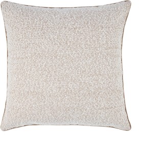 60cm+Boucle+Piped+Cushion+-+Brown