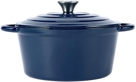4L+Cast+Iron+Casserole+-+Navy