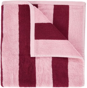 Stripe+Cotton+Bath+Towel+-+Berry