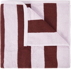 Stripe+Cotton+Bath+Towel+-+Port