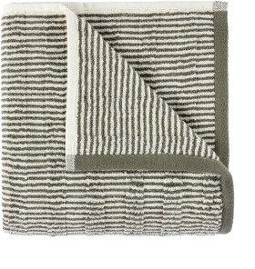 Micro+Stripe+Cotton+Bath+Towel+-+Green