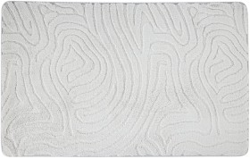 Memory+Foam+Bath+Mat+-+Grey+Wave