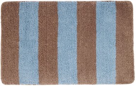 Memory+Foam+Bath+Mat+-+Brown+Stripe
