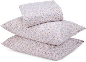 Floral+Cotton+Flannelette+Sheet+Set+-+Queen+Bed
