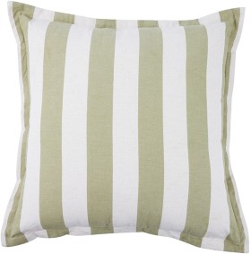 50cm+Stripe+Cushion+-+Sage