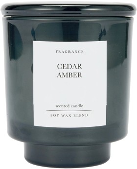 Navy+Glass+Candle