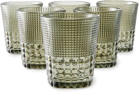 6+Green+Beaded+Tumbler+Glasses
