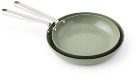 2+Pack+Ceramic+Coated+Fry+Pans+-+Green