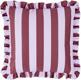50cm+Ruffle+Cushion+-+Port%2FLilac