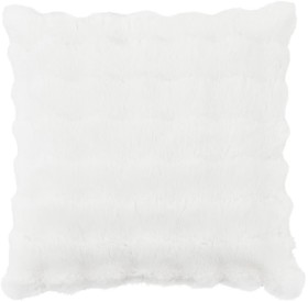 60cm+Wave+Faux+Fur+Cushion+-+White