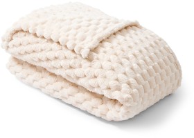 Plush+Jacquard+Blanket+-+Queen%2FKing+Bed%2C+Ivory