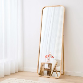 Oak+Look+Mirror+with+Stand+-+170cm+x+60cm