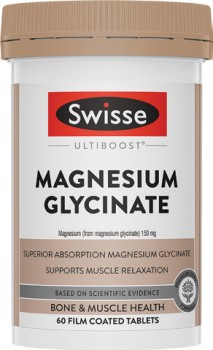 Swisse+Ultiboost+Magnesium+Glycinate+60+Tablets