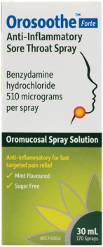Orosoothe-Forte-Anti-inflammatory-Sore-Throat-Spray-30mL on sale