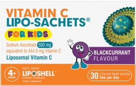 Lipo-Sachets-Vitamin-C-For-Kids-Blackcurrant-Flavour-30-x-5g-Sachets on sale